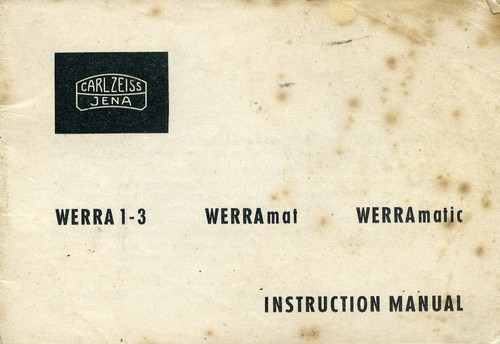 Werra instruction manual - werra,