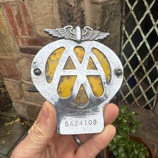 Vintage AA Metal Car Badge