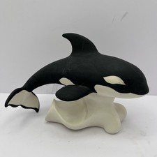 Highbank Porcelain - Orca Whale 11 cm high 16cm long orca on wave