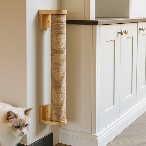 Cat wall scratching post - wall,