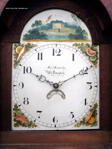 Georgian oak grandfather clock