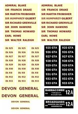 MODEL BUS WATERSLIDE TRANSFERS