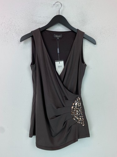 Alexon brown plain sleeveless - brown,