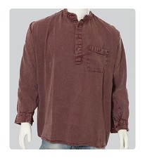 Grandad Cowboy Heavy-Cotton Timeless Collarless Shirts 4-Button opening S to 2XL