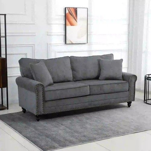 Grey seater sofa fabric - 3,