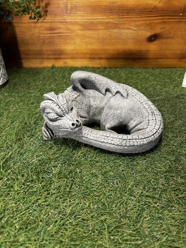 Stone garden sleeping - garden, dragon