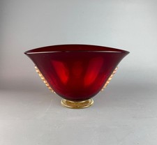 Vintage Murano Ruby Red &