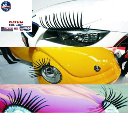 Headlight eyelash sticker - eyelash, car