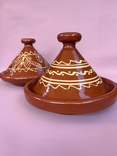 Pair moroccan hand painted - pair,