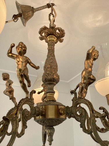 Vintage arm chandelier - arm, putti