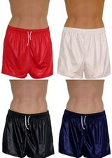 MENS WET LOOK SHINY SPORTS  SHORTS GYM FOOTBALL S M L XL 2XL 3XL 4XL 5XL 6XL