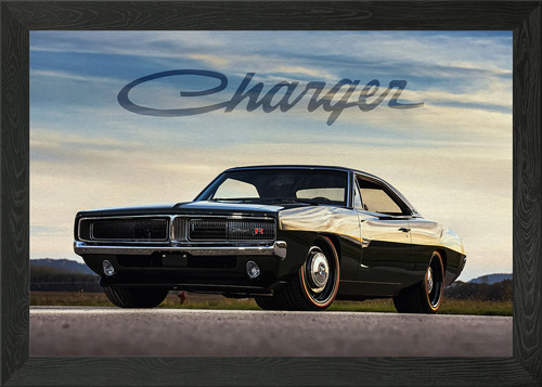 Dodge charger 1969 framed wall - dodge,