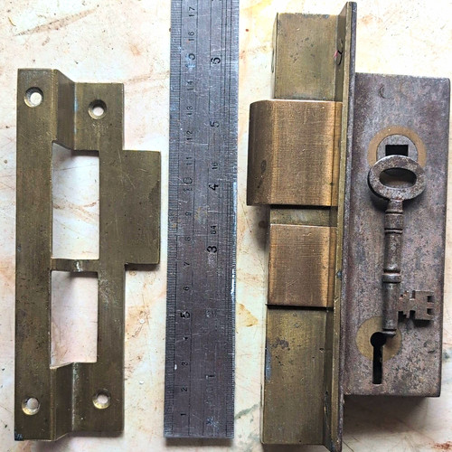 Mortice door lock antique - mortice,