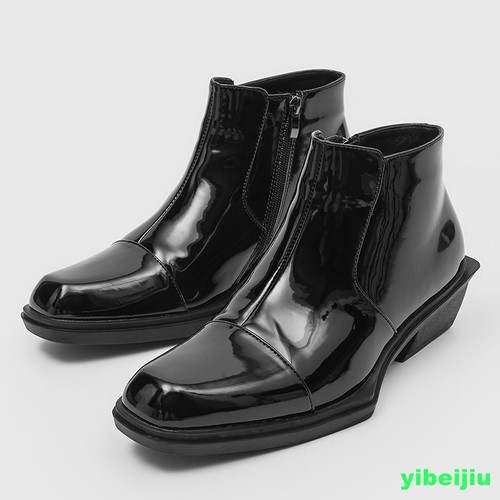 Men low heel shiny leather - heel,
