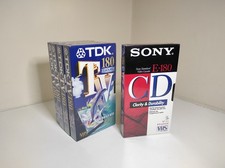 TDK TV 180 VHS Video Tapes x 4