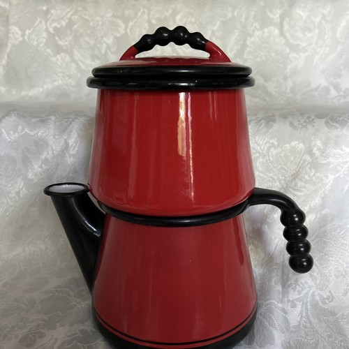 Antique french enamelware drip - antique,