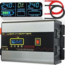 YQ Power Inverter 24V to 240V 2000W 4000W Converter for Truck Lorry Microwave