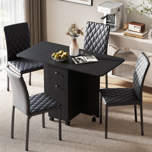 Dining table set - folding, drop