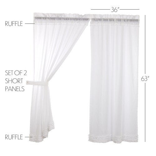 Soft white ruffled - soft, sheer