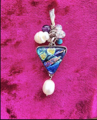 Dichroic glass 925 - glass, silver