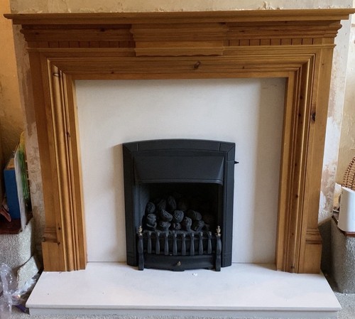 Wood fireplace surround - wood,