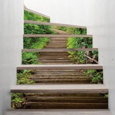 6Pcs 3D Tile Floor Stair