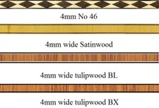 4mm wide wood Inlay Banding, Finishing Inlay Strip, Wood Veneer Borders