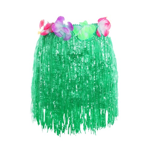 Green hula grass skirt - green,