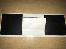 VW-3 PART PERMIT HOLDER WHITE/BLACK + BLACK PRINT - ADHESIVE BACKED