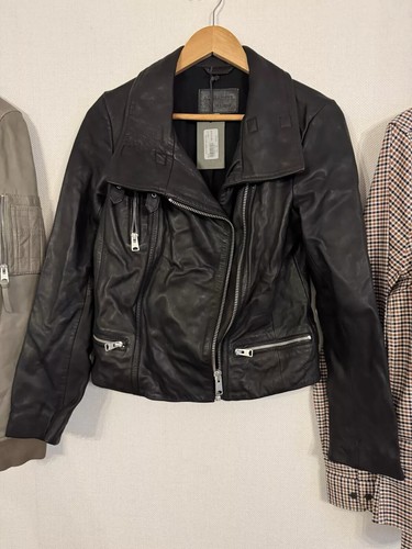 All saints leather jacket - saints,