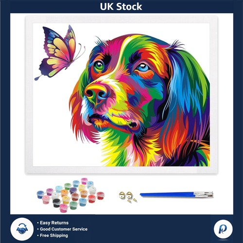 Vibrant dog paint numbers - dog, by