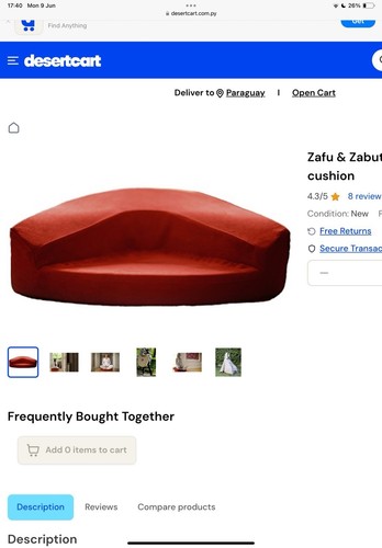 Rare type zafu red - zafu, meditation-
