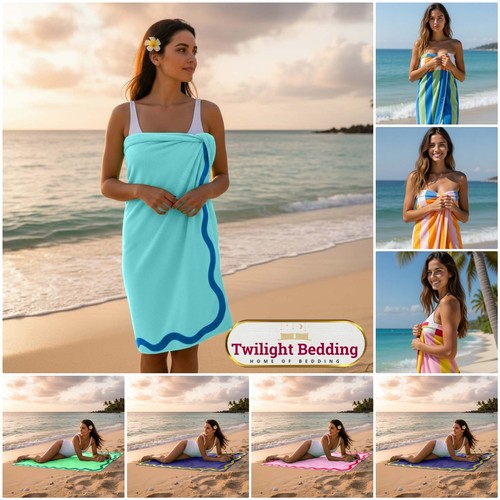 Microfibre stripe beach towels - beach,