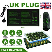 21W Seedling Heat Mat Propagator Heater Hydroponic Plants Seeds Warming Pad UK