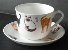 Cats and kittens bone china
