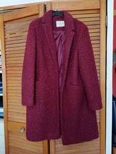 George Burgundy Teddy Coat