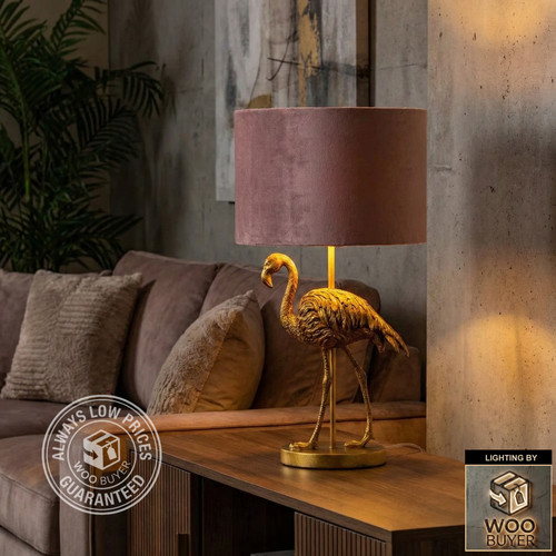 Flo flamingo lamp pink gold - flamingo,