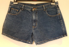 Ladies blue denim shorts vintage Holiday Beach Plus Size 18 34-36" Waist