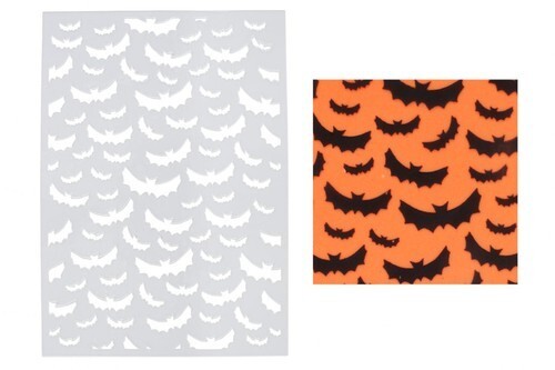 Bat stencil cake - bat,