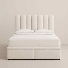 Modern Comfort Teddy Fleece Upholstered  Ottoman Storage Bed Base