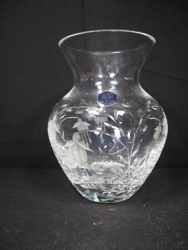 Cut crystal glass vase - cut,