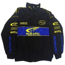 Vintage Subaru World Rally Team Racing Jacket – Iconic Blue & Yellow Motorsport
