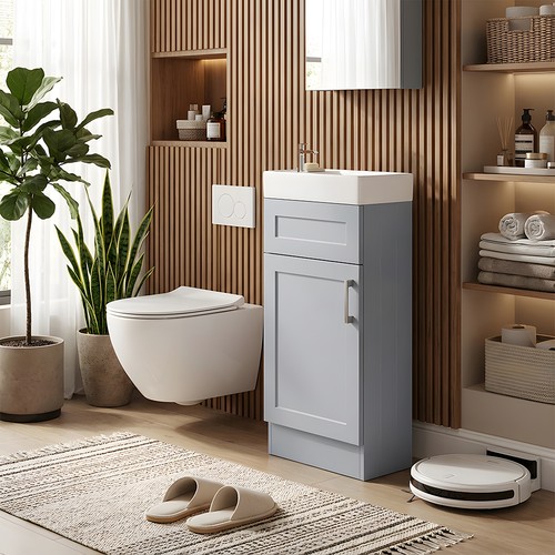 400mm compact cloakroom vanity - compact,
