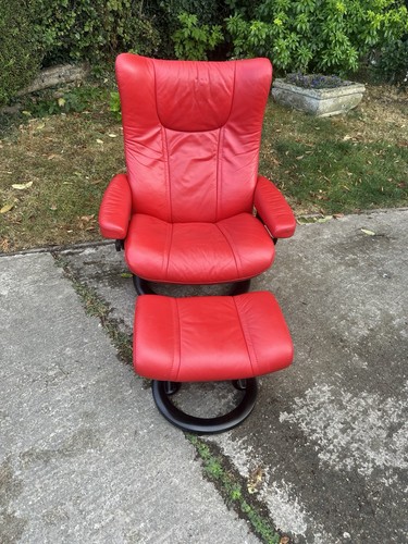 Stressless recliner and stool - and,