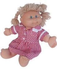 SCHOOL GINGHAM  DRESS TO FIT 17 INCH CABBAGE PATCH DOLLS [NOT DOLL]
