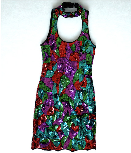 Vintage 100 silk sequin - vintage, 100%
