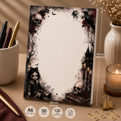 Handmade lined notepad - handmade,