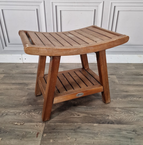 Rustic garden shower stool - rustic,