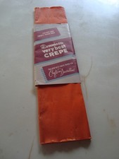 Vintage 1950'S Dennison Crepe Paper Halloween Color Mandarin Orange ~NOS