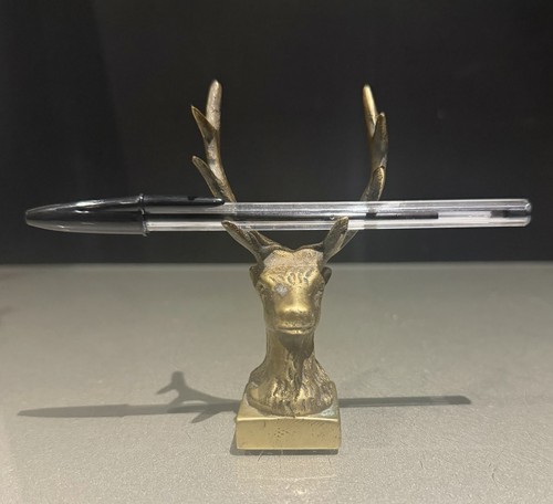 Vintage brass stag - brass,